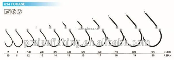 White Nickle high carbon steel PR-634 FUKASE wholesale fishing hook