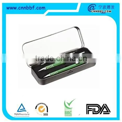 Souvenir Pen Packaging Metal Tin Box for Single or Twin Pen
