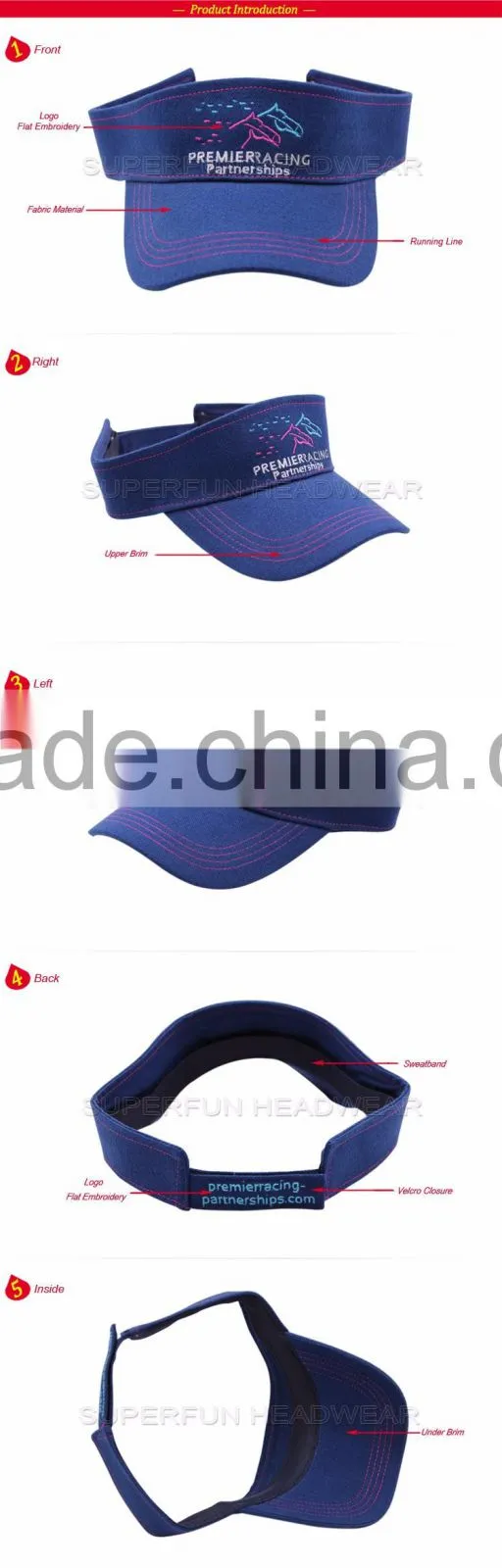 high quality wholesale korea visor hats