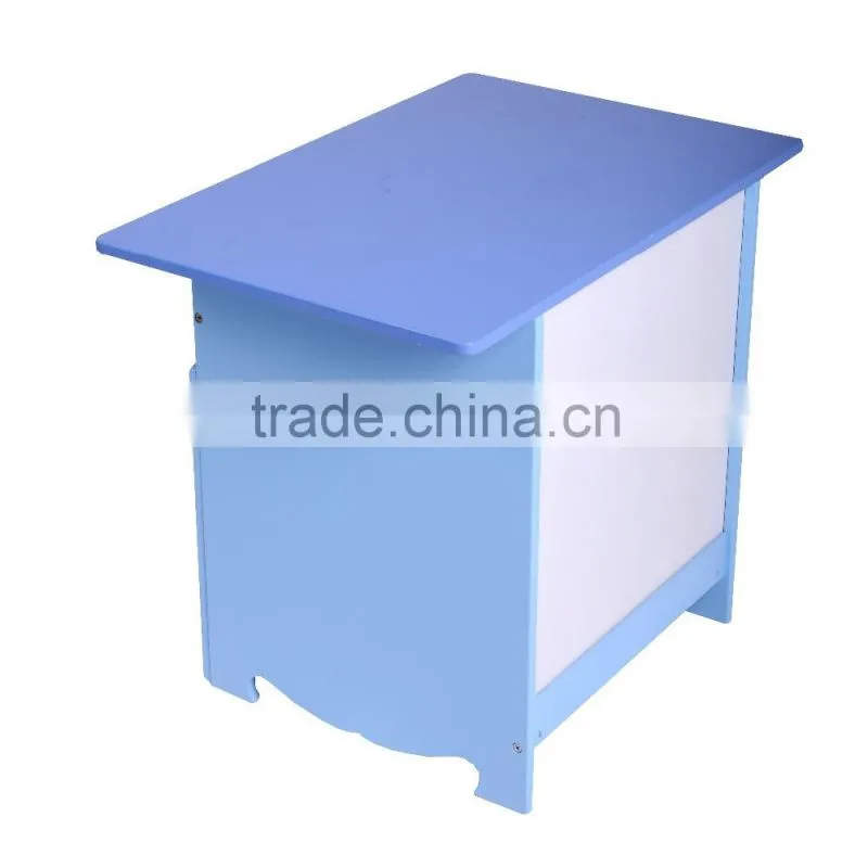 blue wooden kids separable study table with drawer