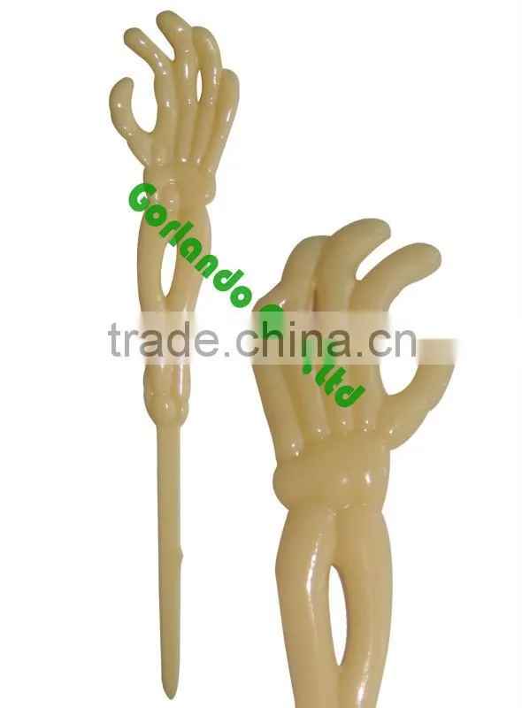disposable plastic Cactus design swizzle cocktail food pick