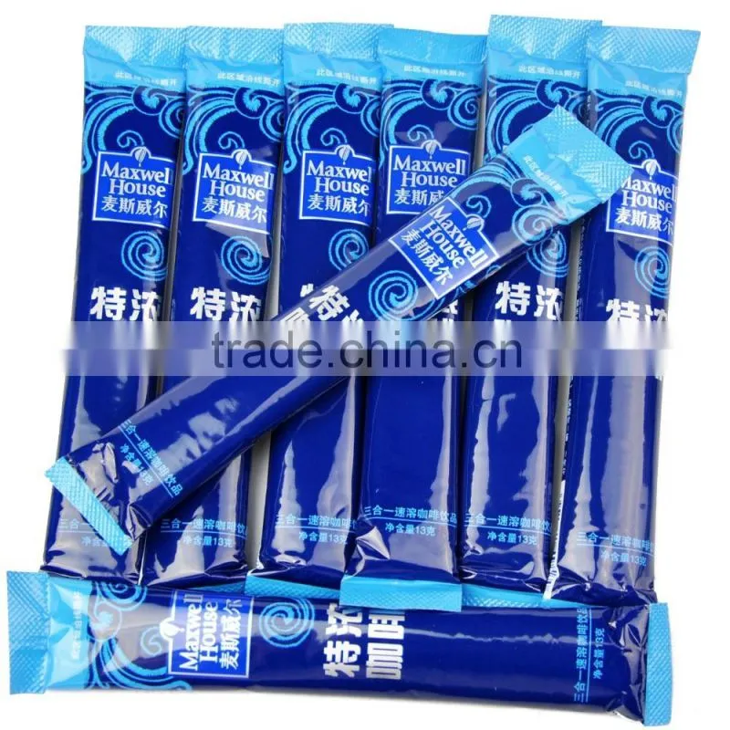 Gravure pringing plastic bag for instant coffee mix packaging