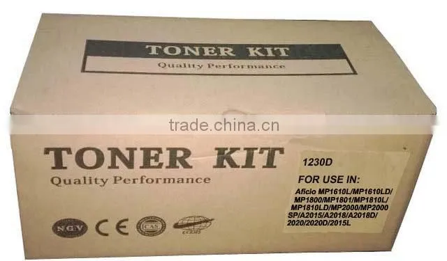 New compatible toner cartridge 1230D black copier toner for Aficio MP1610L/MP1610LD/MP1800/MP1801/MP1810L/MP1810LD