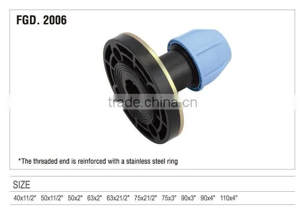 2014 FLANGED ADAPTOR PP COMPRESSION FITTINGS