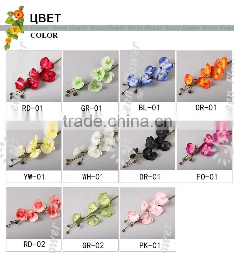 greenflower 2016 Real Touch PU Latex moth orchid artificial flowers for Wedding decrations flowers