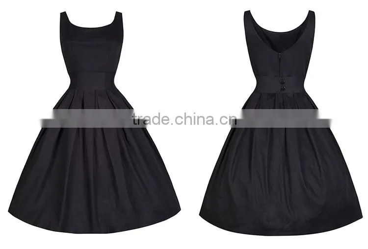 Women's vintage clothing cotton umbrella swing rockabilly dress