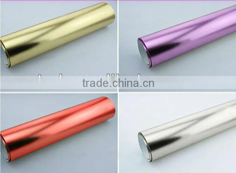 Red Chrome Brushed Car Sticker with air drains 1.52*30m each roll