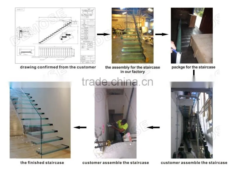 hot sale diy stair kit Demose customized loft stairs price