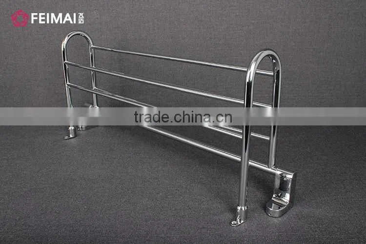 Wall Mounted Brass Zinc Alloy Chrome Plated Towel Shelf Rack Bar