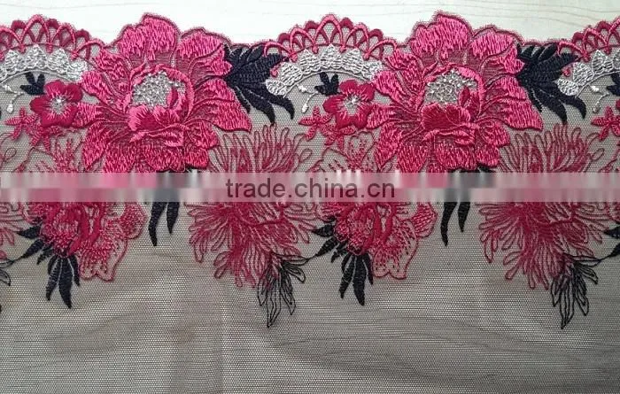 2015 mesh embroidery lady lingerie lace