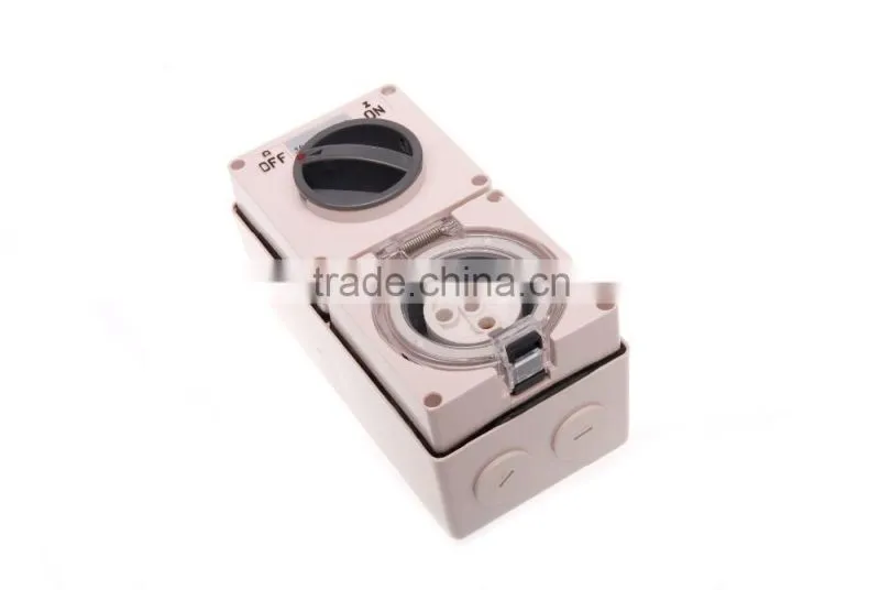 Three Phase 5 Round Pin Combo Switch & Socket 50A