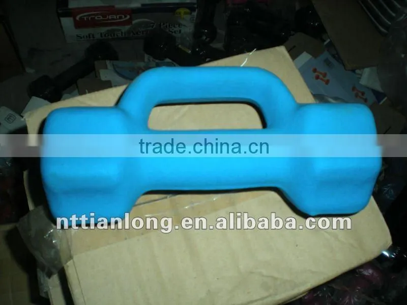 neoprene covered hex dumbbell with support