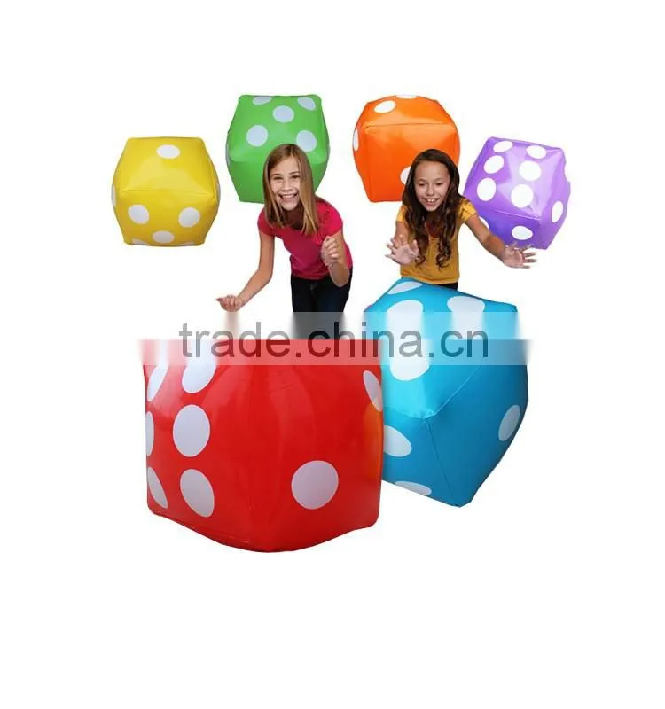 Inflatable colour dice,PVC toys