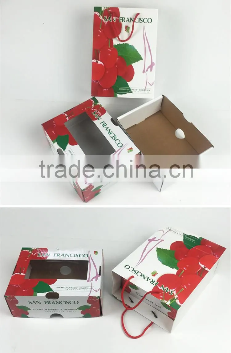 Paperboard Paper Type and eco-friendly,Recyclable,recycled,Recycled Materials Feature cherry fruit packaging box