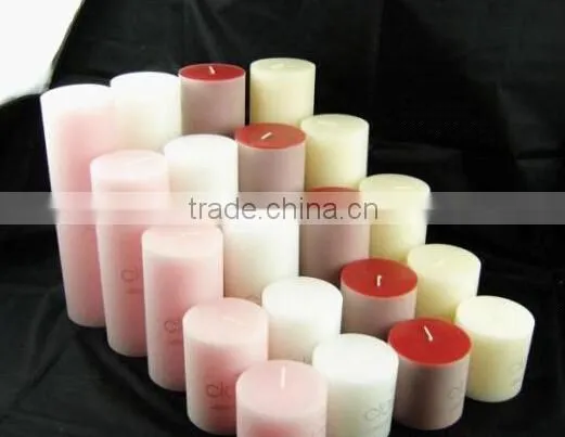 Colored and Scented Cheap Pillar Candles Wholesale/ Paraffin Wax pillar candle