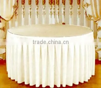 Elegant banquet pleated skirt for table