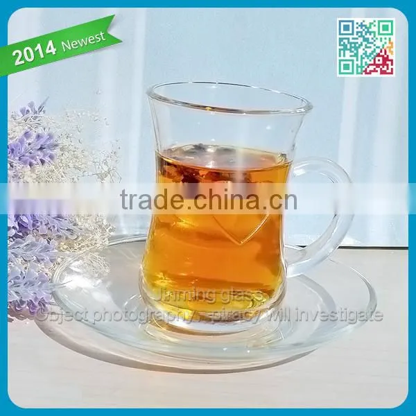 Turkish Heart shape tea cup with plate set china manufacturer