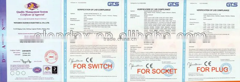 Europe extension power socket outlet with earth and switch (E5004ES)