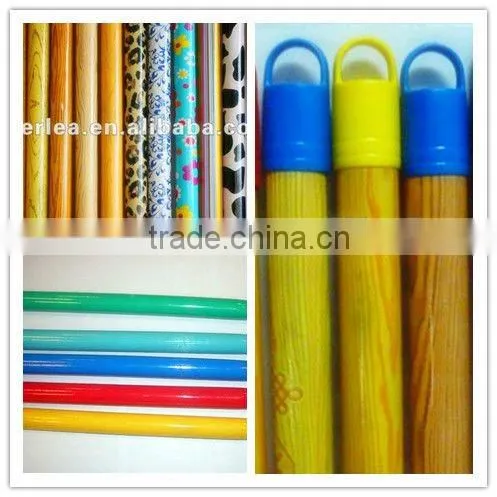 PVC coated wooden broom handle