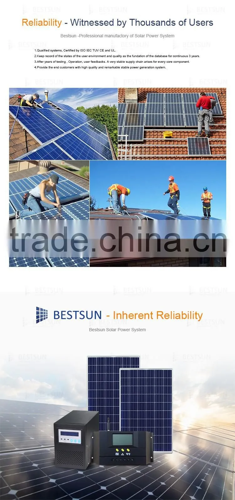 BESTSUN 12V 500W solar energy home systemCES-12100