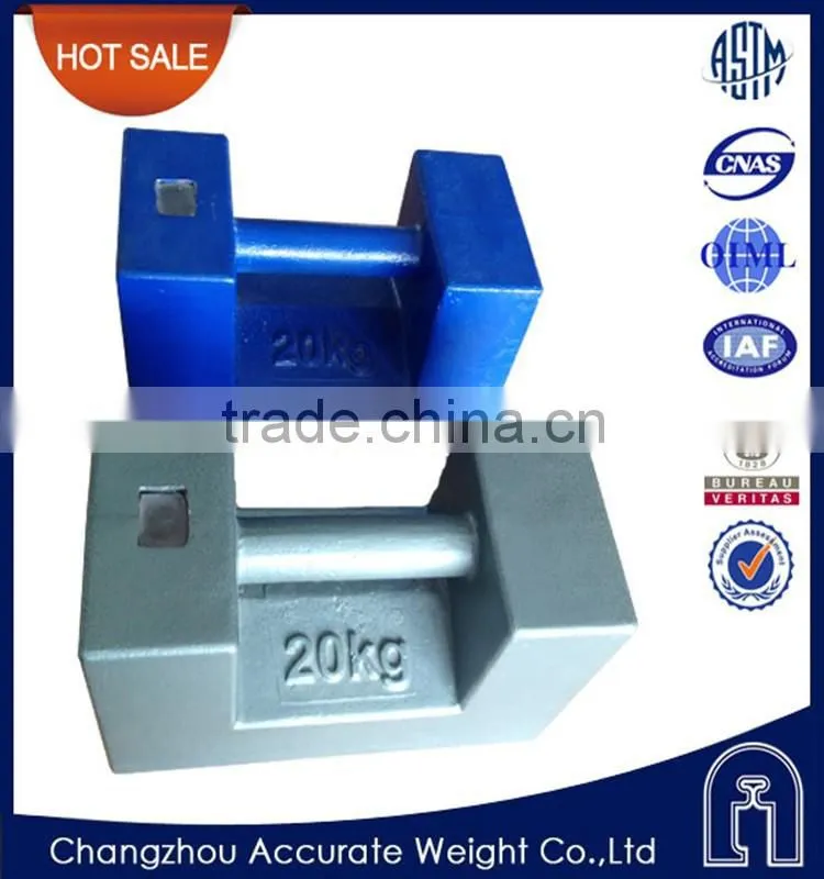 OIML standard test weights, 20kg test weights, 20kg cast iron weights