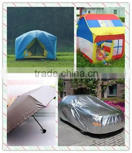 China cheap 230T polyester taffeta tent material with pu coated