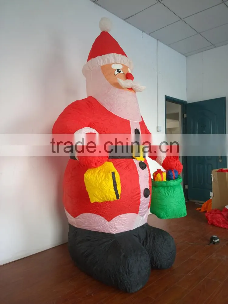 DJ-XT-33 lighted inflatable santa claus distribute gifts wholesale items street decoration