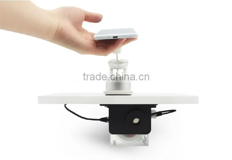 Showhi security cellphone display stand with alarm and charging function