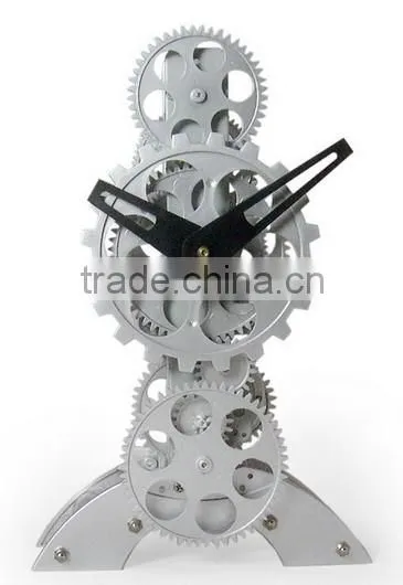 Cool Moving Gear desk Clock, Fashion Design For Home Decoration