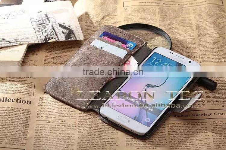 2015 china wholesale Phone Case Cover For Samsung S6 Edge Leather Case Rock Phone Case
