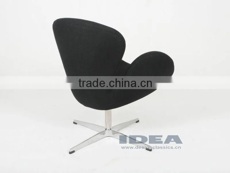 Replica Arne Jocabsen Swan Chair - Black Fabric