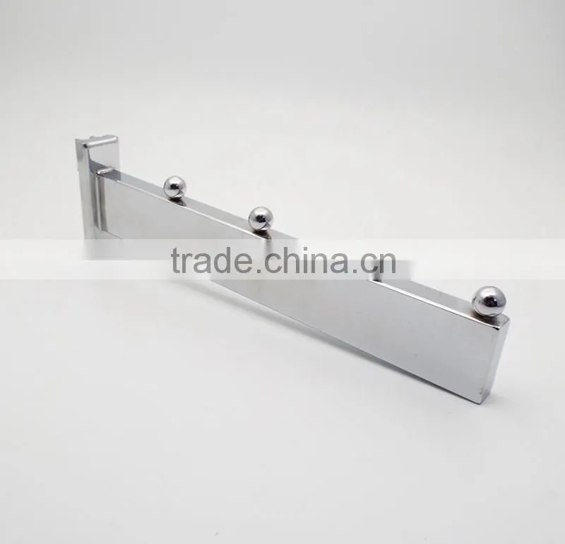 Metal Chrome Clothing Hooks Square Slotted Hooks