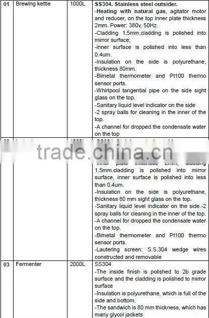 1000l Red copper beer brewing equipment