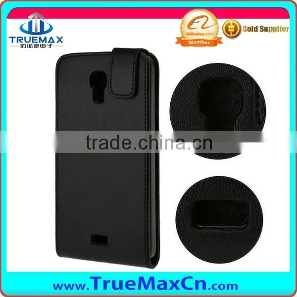 Opening Up and Down PU Leather Flip Cover Case for WIKO Bloom