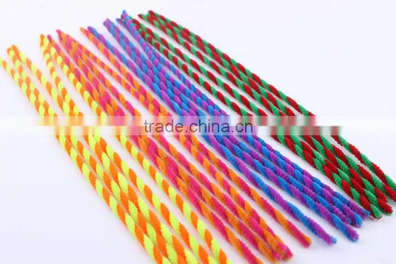 China factory supply DIY crafts 0.3*30cm twisted pipe cleaners toys for kids or wedding decoration