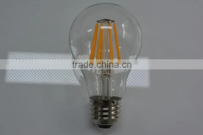 edison led bulb filament 6w CE ROHS A60 china manufacturer
