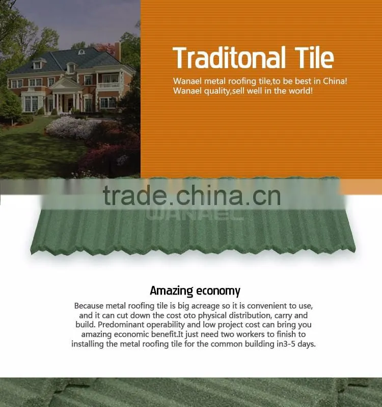 Wanael high strength sheet and noisy resistance discount aluminum metal roof tile