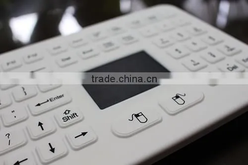 Waterproof backlight silicone medical keyboard with numeric keypad