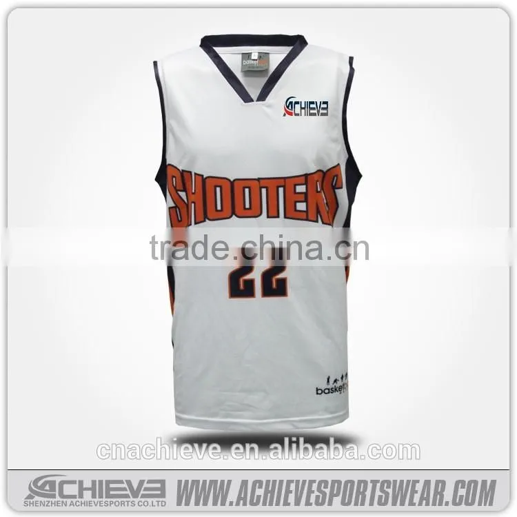 wholesale customized sublimated top quality comfortable basketball jersy