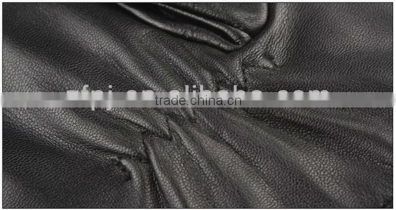 2016 new fashion men's sheepskin leather driving gloves