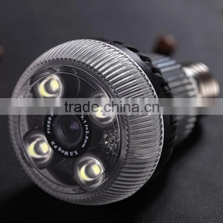 E27 Connector FHD 1080P P2P H.264 real led lamp wifi camera