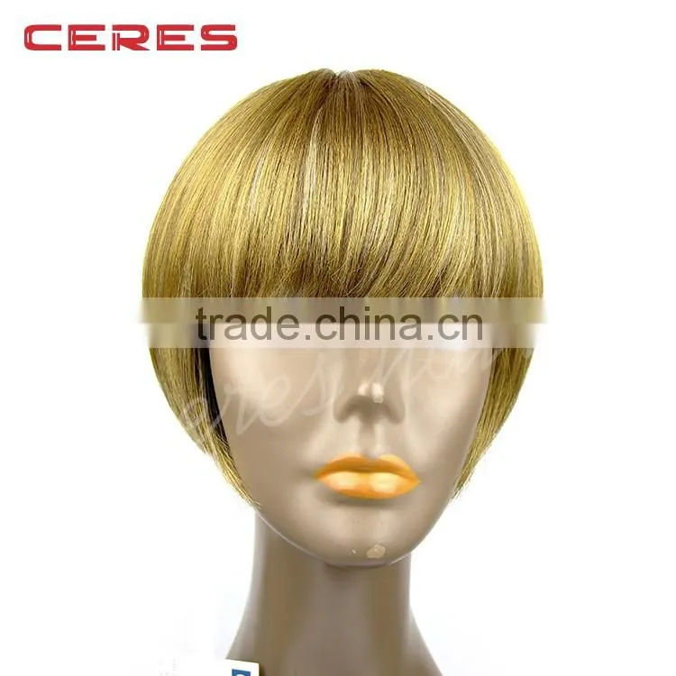 High Temperature Synthetic Bob wig Blond color top quality fashion style full lace wig