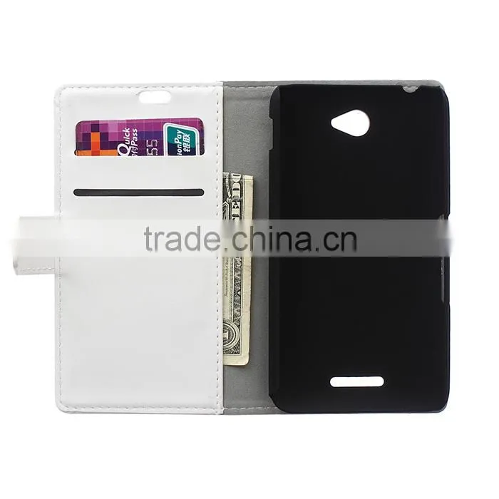 Wholesale Flip Cover Leather Case For Sony E4,For Sony E4 Book Cover Stand Case