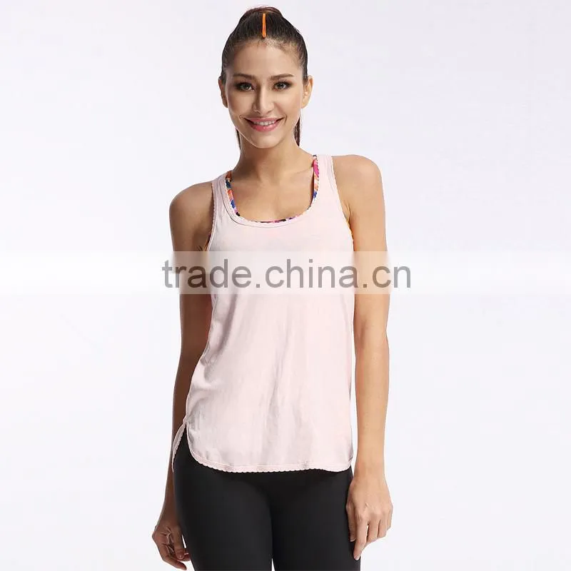 new design wholesalecustom gym stringer vest, fashion sexy gym vest for ladies
