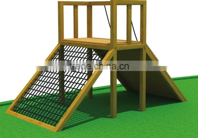 KAIQI GROUP high quality Wooden climbing playground equipment for sale with CE,TUV certification