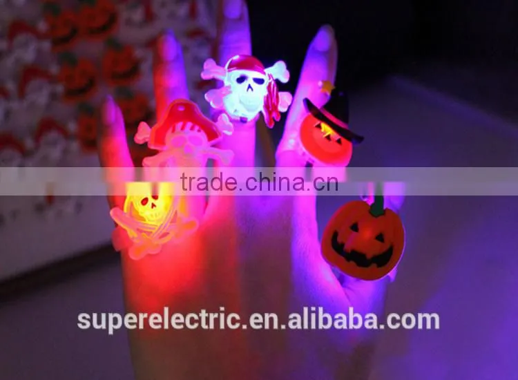 Professional design holidays rings customized wholesale cheap plastic led finger ring