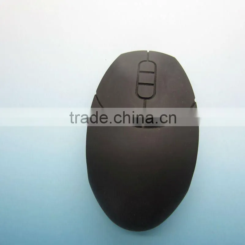 Customized Soft Black Silicone Mouse