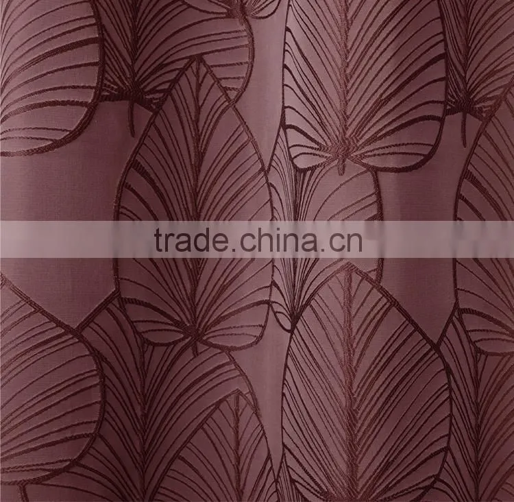 Welcome OEM floral thick fabric polyester embroidered jacquard sofa upholstery fabric,blackout curtain fabric