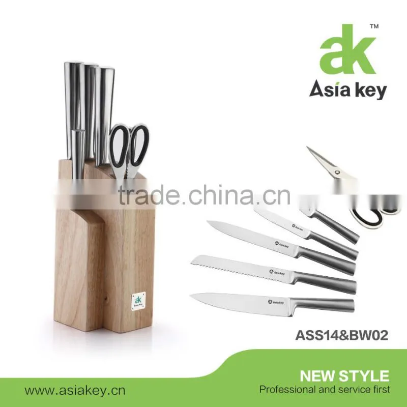 High Quality 7pcs Royalty Line Knife Set With Hollow Handle and Wooden Stand