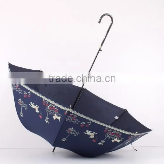 23 inch stick crook handle cat print lady umbrellas